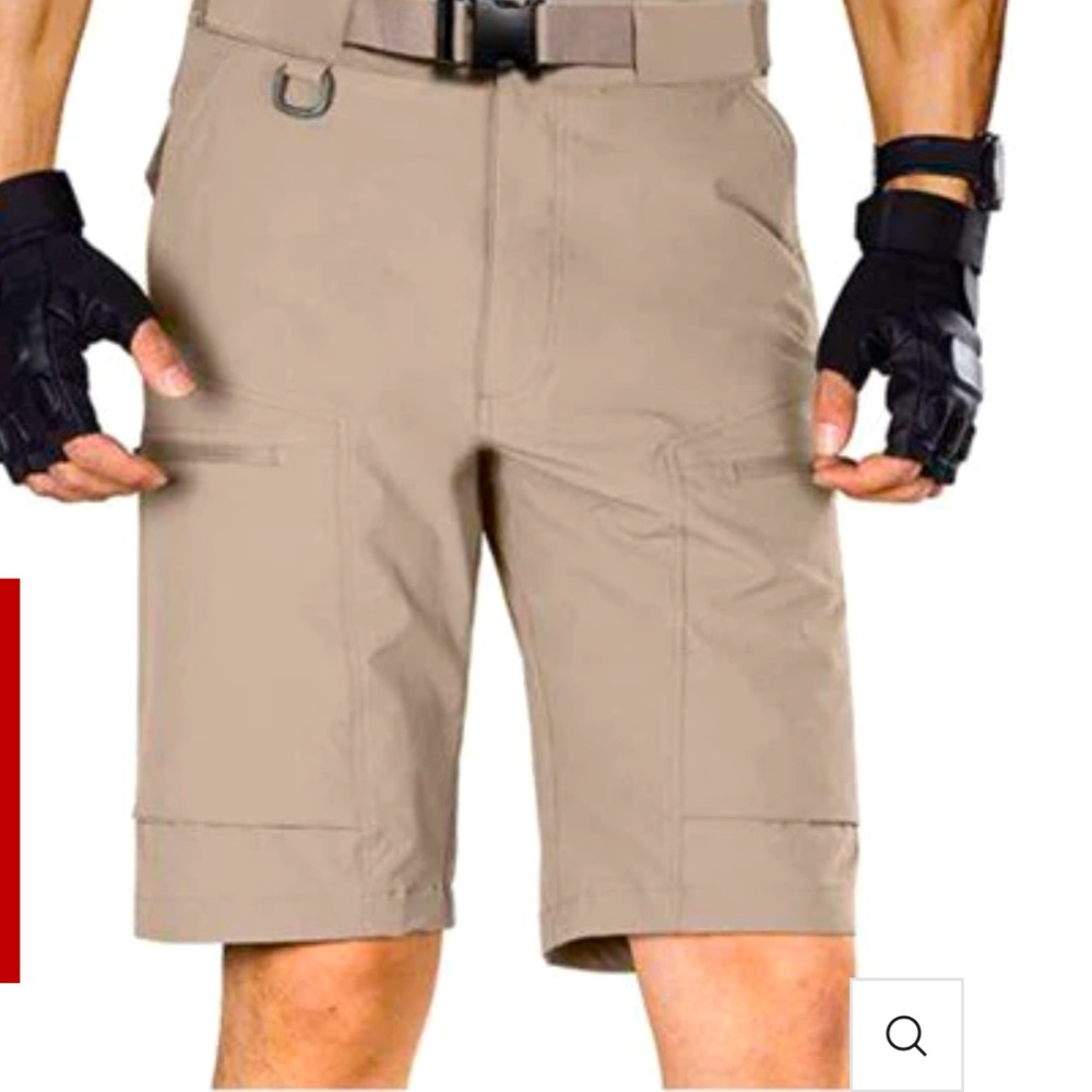 Free Soldier Men’s Quick Dry Tactical Shorts in khaki. Size 34 inseam 12. Nice!